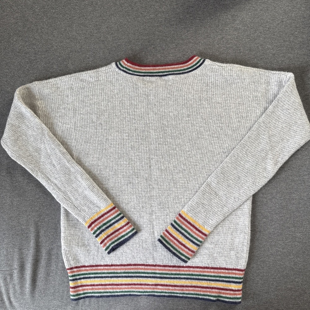 Madewell Rainbow Trim Cashmere Sweater Size XS - Picture 7 of 16